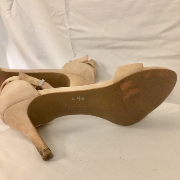 Jessica Simpson Open Toe Heels Cream sz 8 - Picture 8 of 10